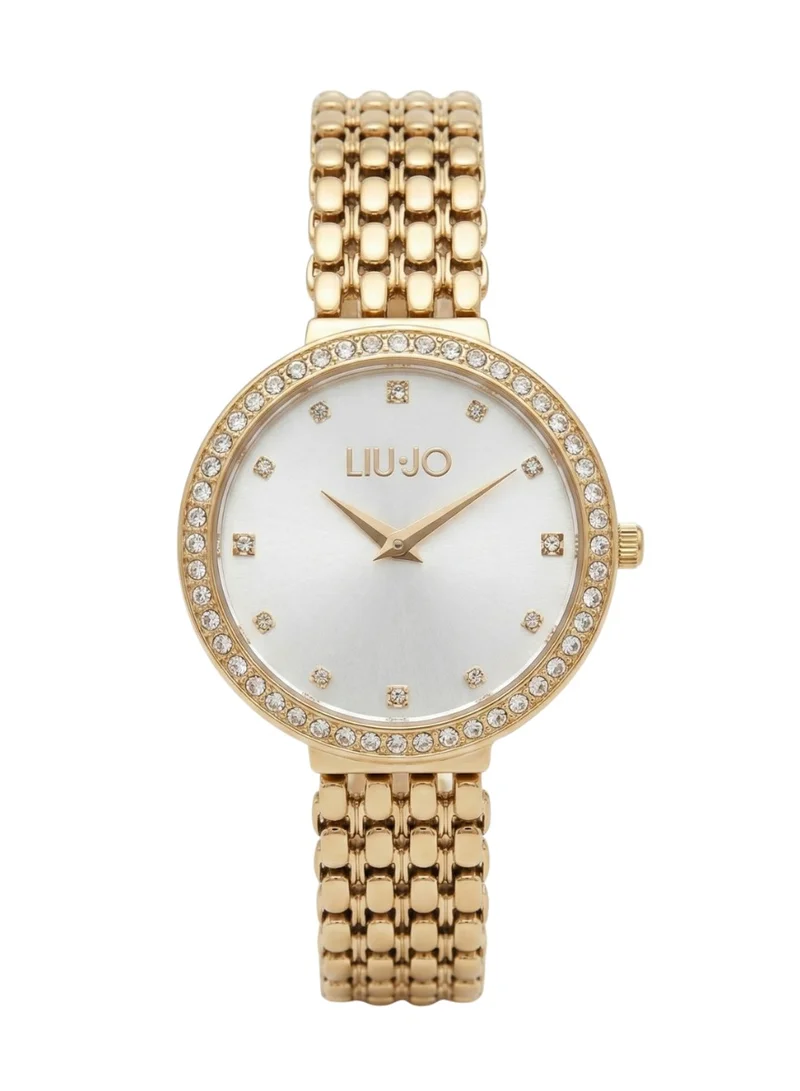 ليو جو ساعة لي جو بسلسلة ذهبية شفافة -